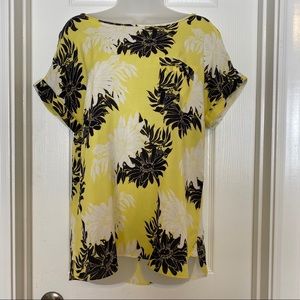 LOFT Floral Bloom Pocket Blouse